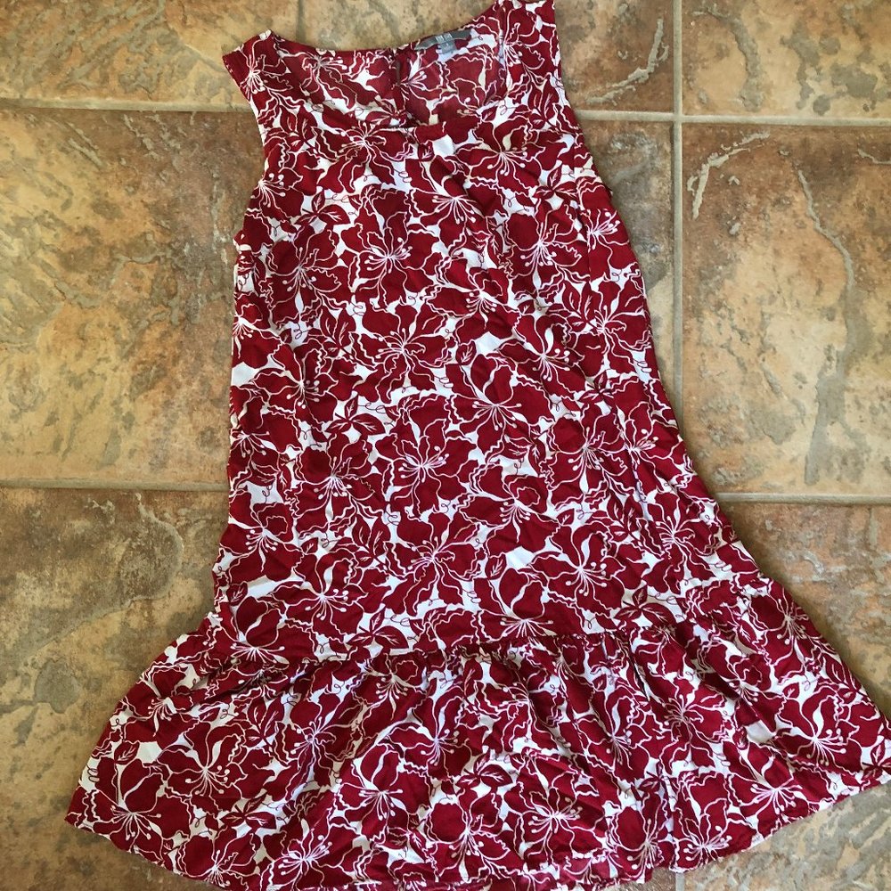 Red Hawaiian Pattern Dress Uniqlo *JAPAN* Size S/XS